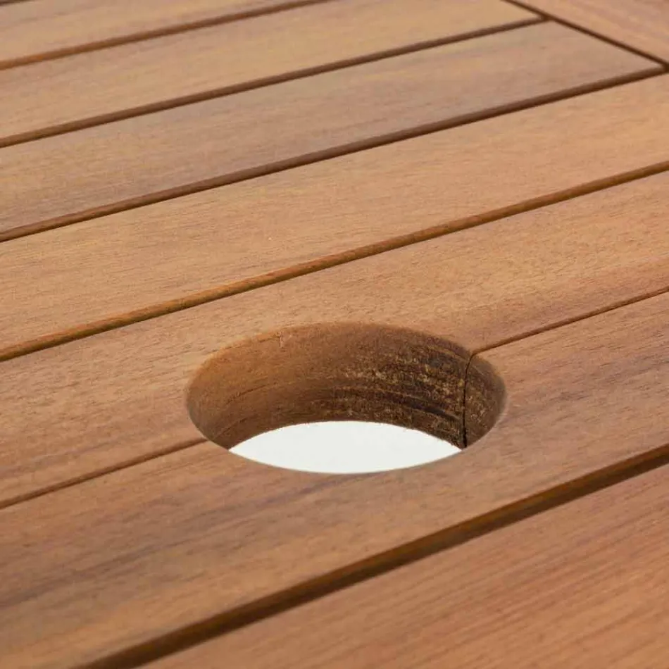 Tavolo da Esterno Allungabile Fino a 160 cm in Legno di Acacia - Cloud Viadurini