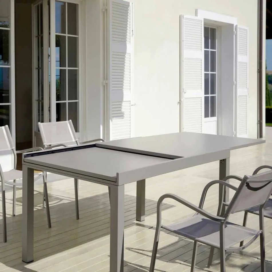 Tavolo da Esterno Allungabile Fino a 280 cm in Metallo Made in Italy - Dego Viadurini