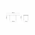 Tavolo da Esterno Allungabile Fino a 280 cm in Metallo Made in Italy - Dego Viadurini