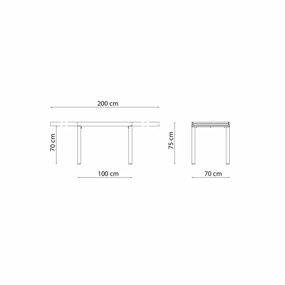 Tavolo da Esterno Allungabile Fino a 280 cm in Metallo Made in Italy - Dego Viadurini