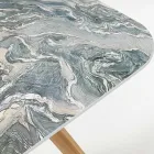 Tavolo da Esterno con Base in Legno e Piano in Ceramica Iconic Ciprus - Infinity Viadurini