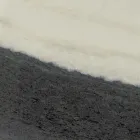 Tavolo da Esterno con Base in Legno e Piano in Ceramica Panda White - Infinity Viadurini