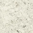 Tavolo da Esterno con Base in Legno e Piano in Ceramica Terrazzo White - Infinity Viadurini