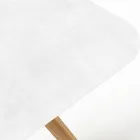 Tavolo da Esterno con Base in Legno e Piano in Ceramica Total White - Infinity Viadurini