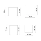 Tavolo da Esterno con Struttura in Acciao Zincato Realizzato in Italia - Azul  Viadurini