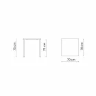 Tavolo da Esterno Impilabile Quadrato in Metallo Moderno Made in Italy - Aila Viadurini