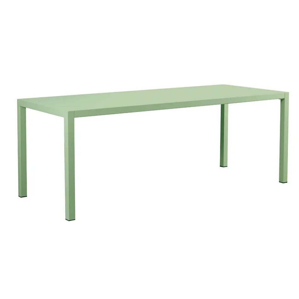 Tavolo da Esterno in Acciaio Zincato Rettangolare Made in Italy - Azul Viadurini