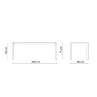 Tavolo da Esterno in Acciaio Zincato Rettangolare Made in Italy - Azul Viadurini