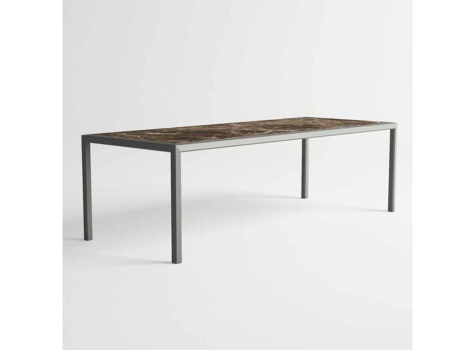 Tavolo da Esterno in Alluminio di Design Moderno per Giardino - Mississippi2 Viadurini