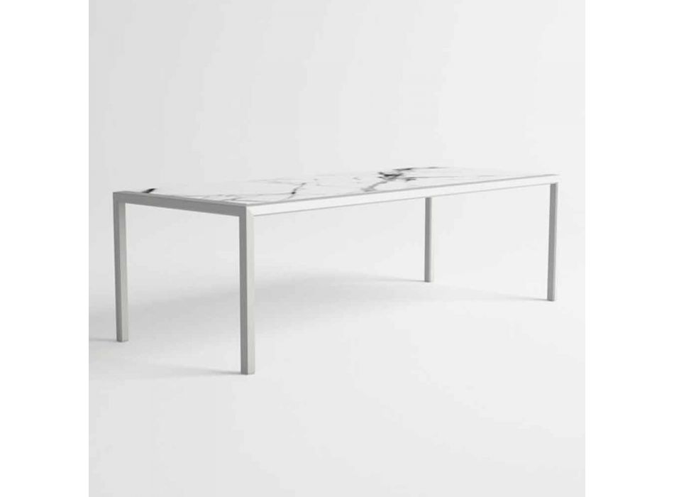 Tavolo da Esterno in Alluminio di Design Moderno per Giardino - Mississippi2 Viadurini