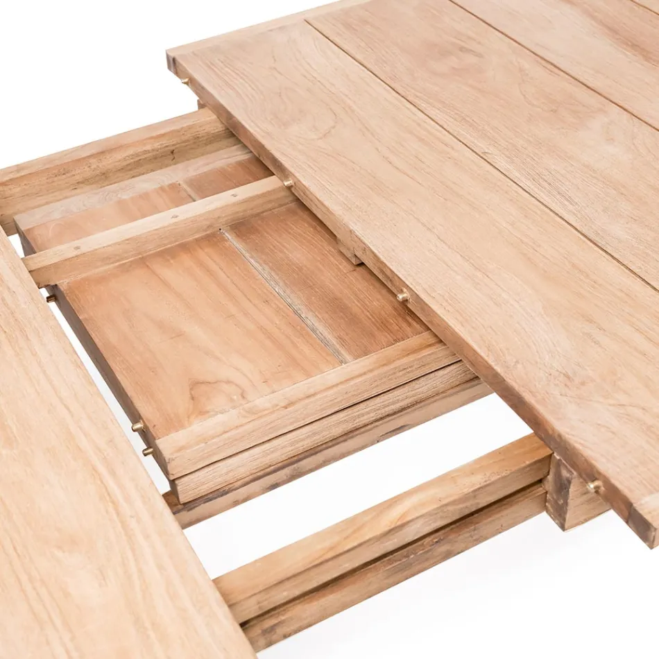 Tavolo da Esterno in Legno Teak Allungabile a 270 cm - Marie Viadurini