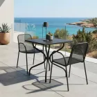 Tavolo da Esterno in Metallo Verniciato in Due Dimensioni Made in Italy - Lirion Viadurini
