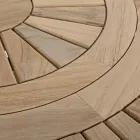 Tavolo da Esterno in Teak con Piano Centrale Girevole, Homemotion - Dimitris Viadurini