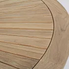 Tavolo da Esterno in Teak con Piano Centrale Girevole, Homemotion - Dimitris Viadurini