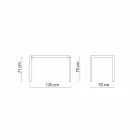 Tavolo da Esterno Rettangolare Autolivellante in Metallo Made in Italy - Binda Viadurini