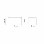 Tavolo da Esterno Rettangolare Autolivellante in Metallo Made in Italy - Binda Viadurini