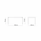 Tavolo da Esterno Rettangolare Autolivellante in Metallo Made in Italy - Binda Viadurini