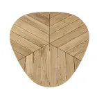 Tavolo da Esterno Rotondo in Teak con Base in Alluminio, Homemotion - Selenia Viadurini