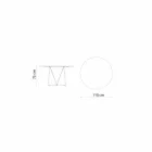 Tavolo da Esterno Rotondo Moderno in Metallo Verniciato Made in Italy - Ibra Viadurini