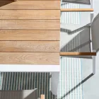 Tavolo da Giardino 180x90 cm con Base in Alluminio e Piano in Teak - Mean Viadurini