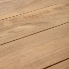 Tavolo da Giardino 180x90 cm con Base in Alluminio e Piano in Teak - Mean Viadurini