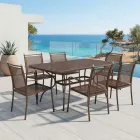 Tavolo da Giardino a Rete in Metallo da 180 cm Made in Italy - Lirion Viadurini