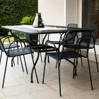 Tavolo da Giardino a Rete in Metallo da 180 cm Made in Italy - Lirion Viadurini