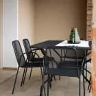 Tavolo da Giardino a Rete in Metallo da 180 cm Made in Italy - Lirion Viadurini