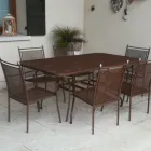 Tavolo da Giardino a Rete in Metallo da 180 cm Made in Italy - Lirion Viadurini