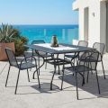 Tavolo da Giardino a Rete in Metallo da 180 cm Made in Italy - Lirion