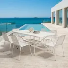 Tavolo da Giardino a Rete in Metallo da 180 cm Made in Italy - Lirion Viadurini