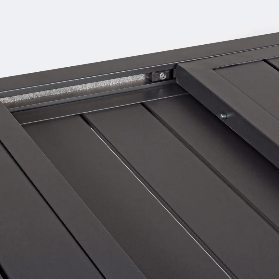 Tavolo da Giardino Allungabile Fino 240 cm in Alluminio Bianco o Tortora - Franz Viadurini