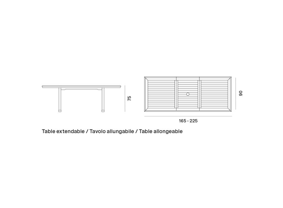 Tavolo da Giardino Allungabile in Teak in Varie Misure Made in Italy – Sleepy Viadurini