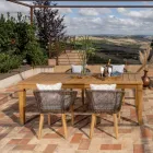 Tavolo da Giardino con Struttura in Teak Naturale Spazzolato - Artes Viadurini