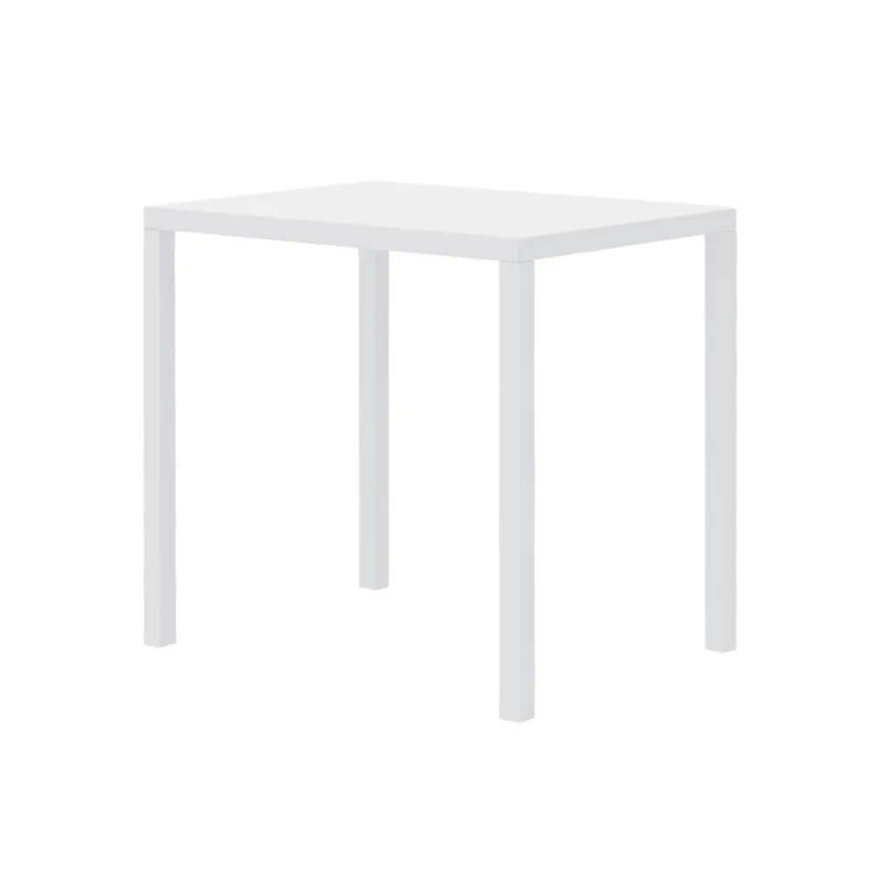 Tavolo da Giardino in Acciaio Zincato Rettangolare Made in Italy - Azul Viadurini