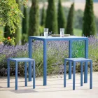 Tavolo da Giardino in Acciaio Zincato Rettangolare Made in Italy - Azul Viadurini