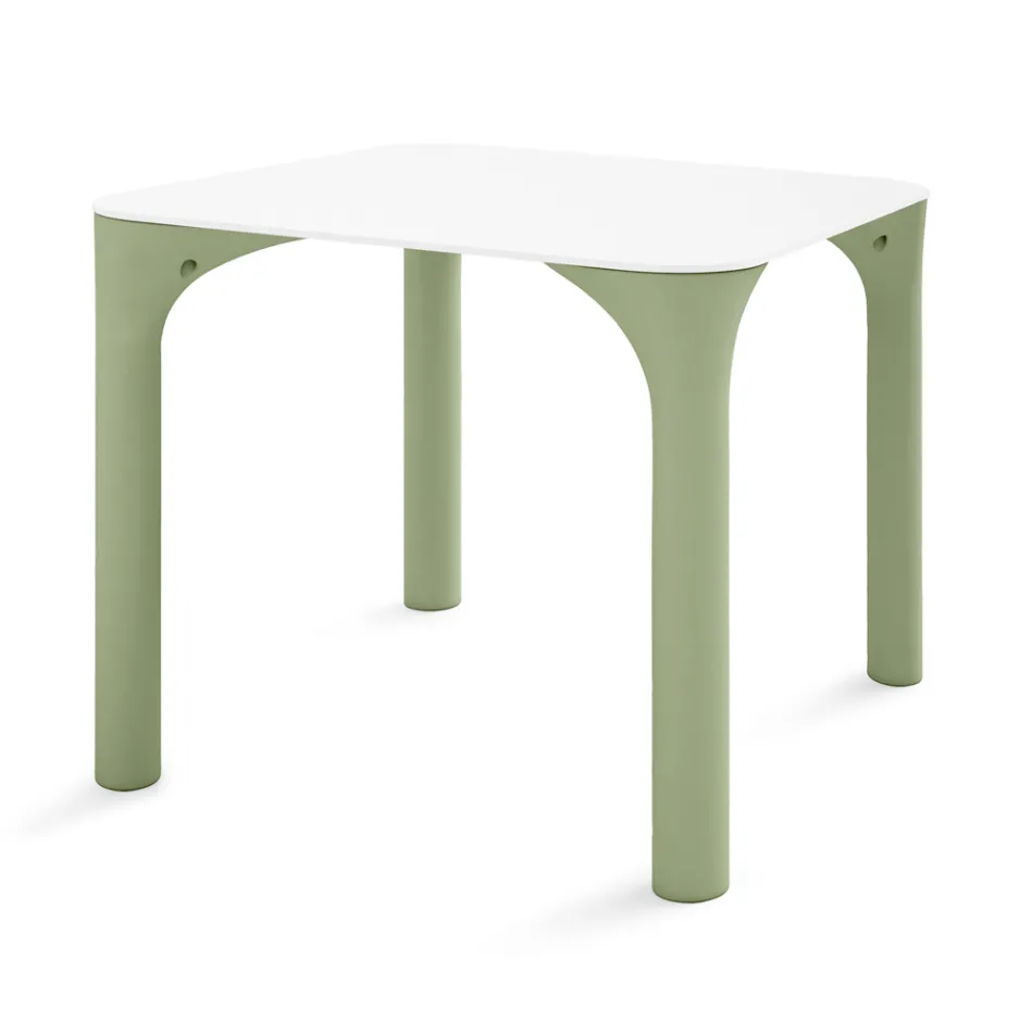 Tavolo da Giardino in Hpl con Gambe in Polietilene Made in Italy - Glen Viadurini