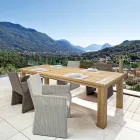 Tavolo da Giardino in Legno di Teak di Design, 8 Posti Homemotion - Hunter Viadurini