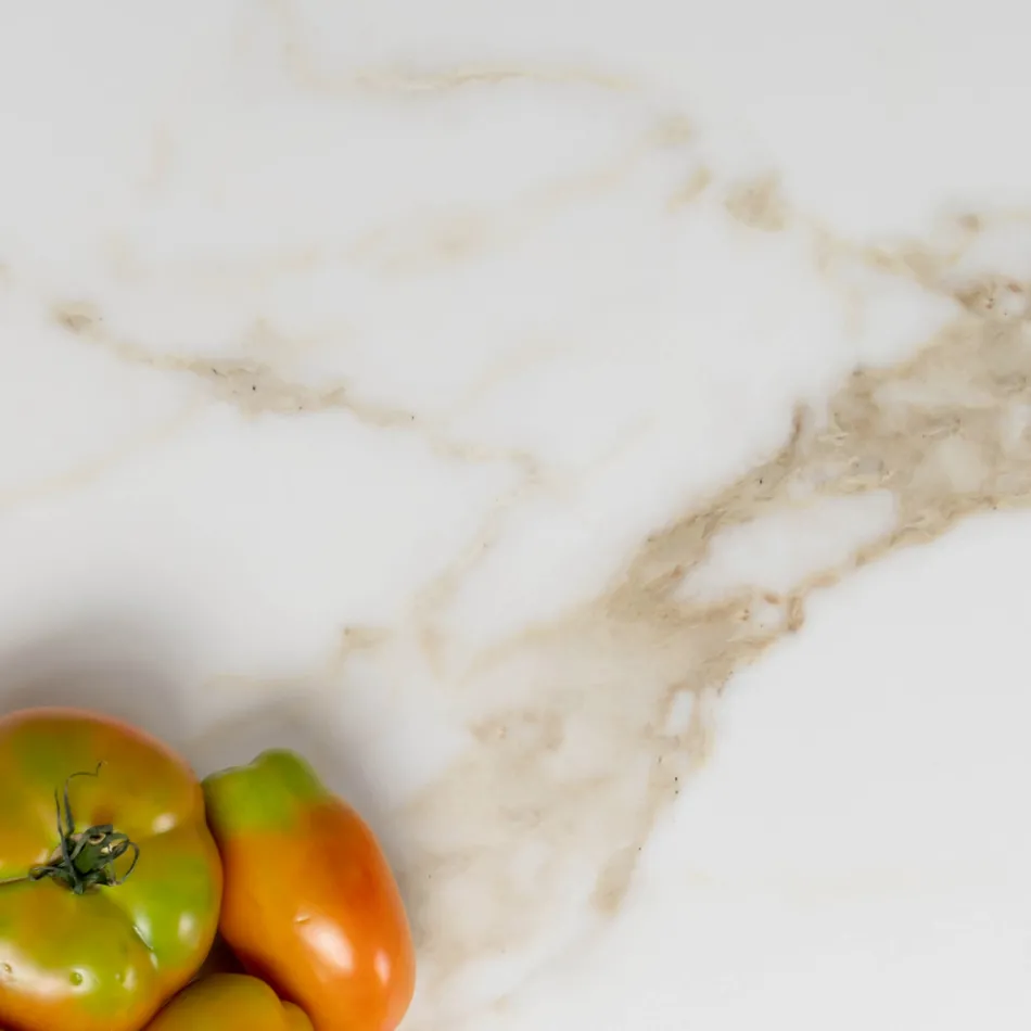 Tavolo da Giardino in Teak Naturale e Piano in Ceramica - Artes Viadurini