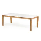 Tavolo da Giardino in Teak Naturale e Piano in Ceramica - Artes Viadurini