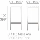 Tavolo da giardino Spritz by Vondom in polipropilene e fibra di vetro Viadurini