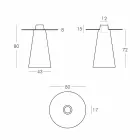 Tavolo da interni luminoso Slide Peak(H80)polietilene vetro made Italy Viadurini