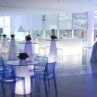 Tavolo da interni luminoso Slide Peak(H80)polietilene vetro made Italy Viadurini