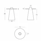 Tavolo da interni luminoso Slide Peak(H80)polietilene vetro made Italy Viadurini