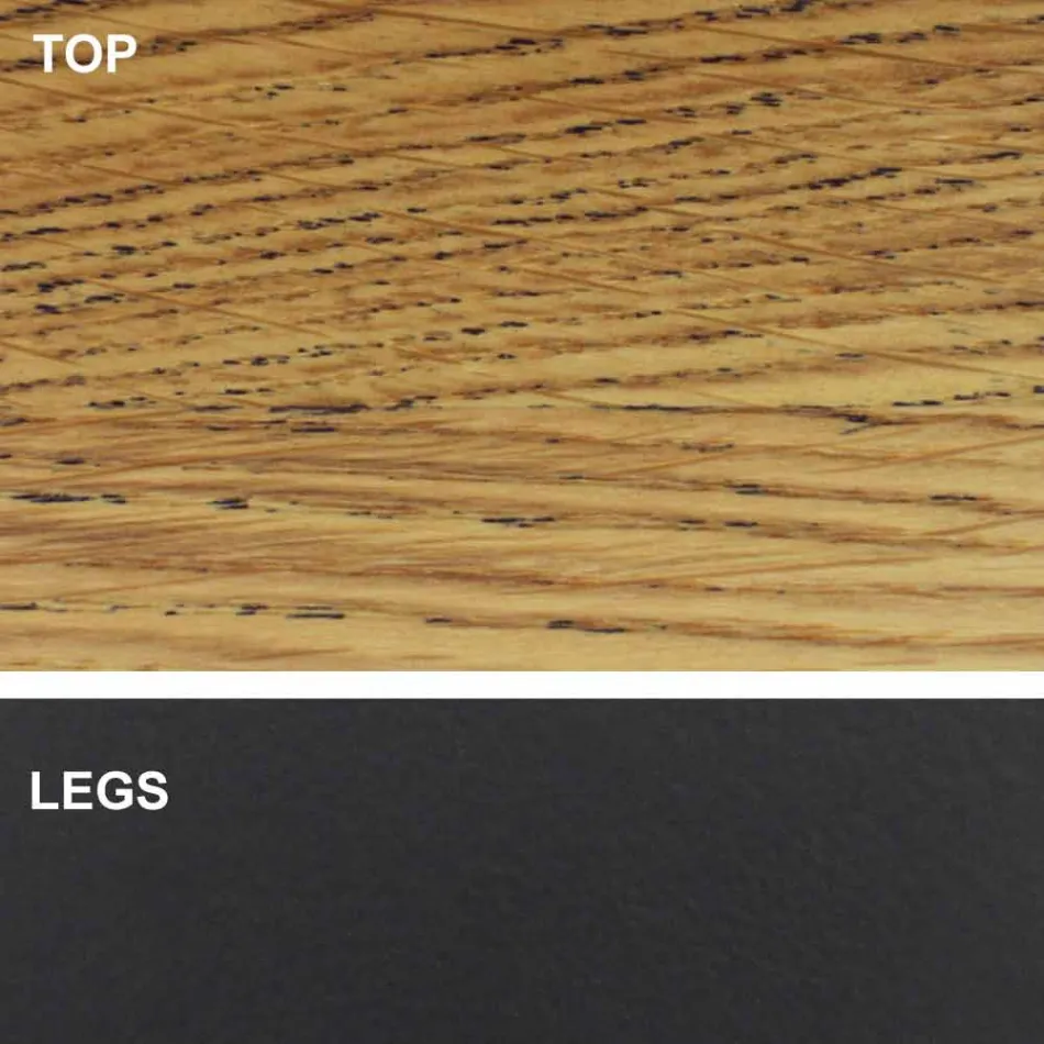 Tavolo da Pranzo a Botte con Piano Impiallacciato Made in Italy - Settimmio Viadurini