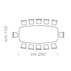 Tavolo da Pranzo a Botte con Piano Impiallacciato Made in Italy - Settimmio Viadurini