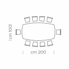 Tavolo da Pranzo a Botte in Fenix e Acciaio Made in Italy di Lusso - Settimmio Viadurini