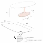 Tavolo da Pranzo a Botte in Laminam e Marmo Sintetico Made in Italy - Brontolo Viadurini