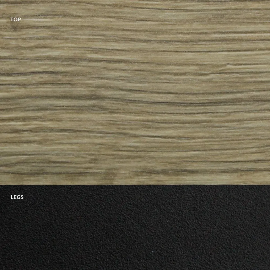 Tavolo da Pranzo a Botte in Laminato Effetto Legno Made in Italy - Grotta Viadurini