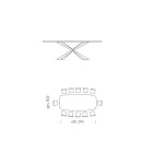 Tavolo da Pranzo a Botte in Vetro e Acciaio Realizzato in Italia - Grotta Viadurini